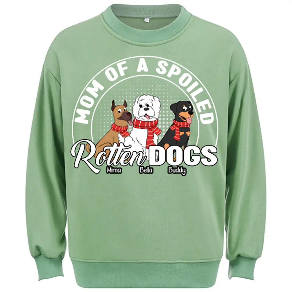 Dog wearing scarf-Personalized Custom Christmas Sweatshirt