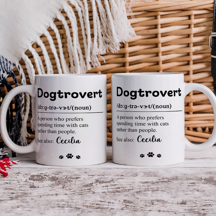 Dogtrovert - Personalized Custom Coffee Mug