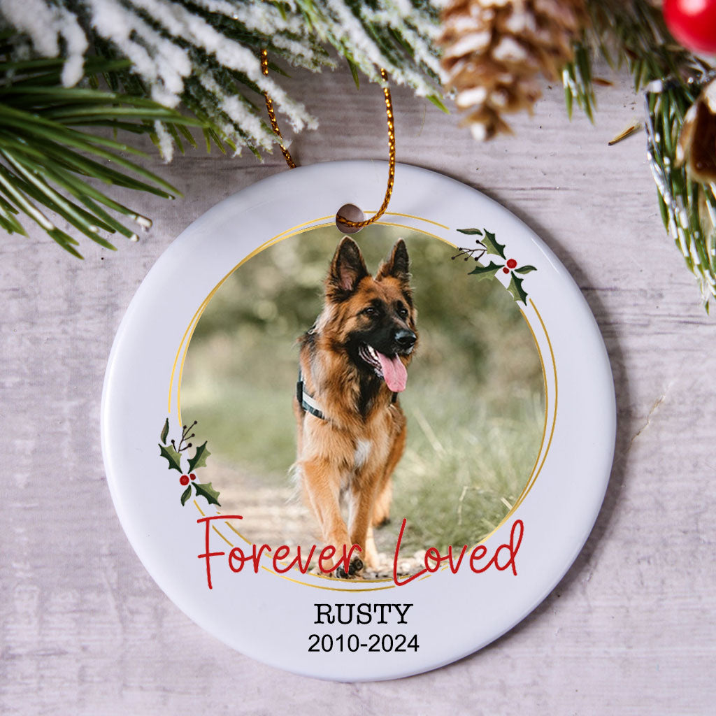 Forever Loved Pet Memorial - Personalized Christmas Ornament