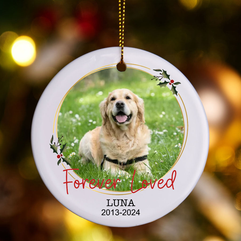 Forever Loved Pet Memorial - Personalized Christmas Ornament