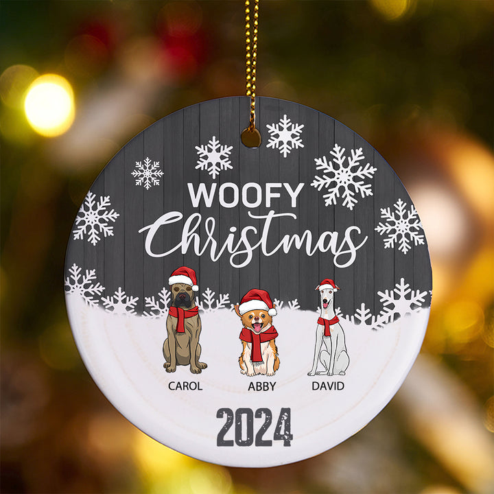 Woofy Christmas - Personalized Christmas Ornament