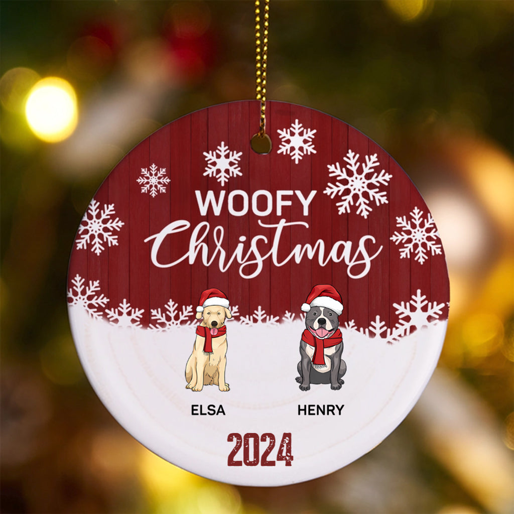 Woofy Christmas - Personalized Christmas Ornament