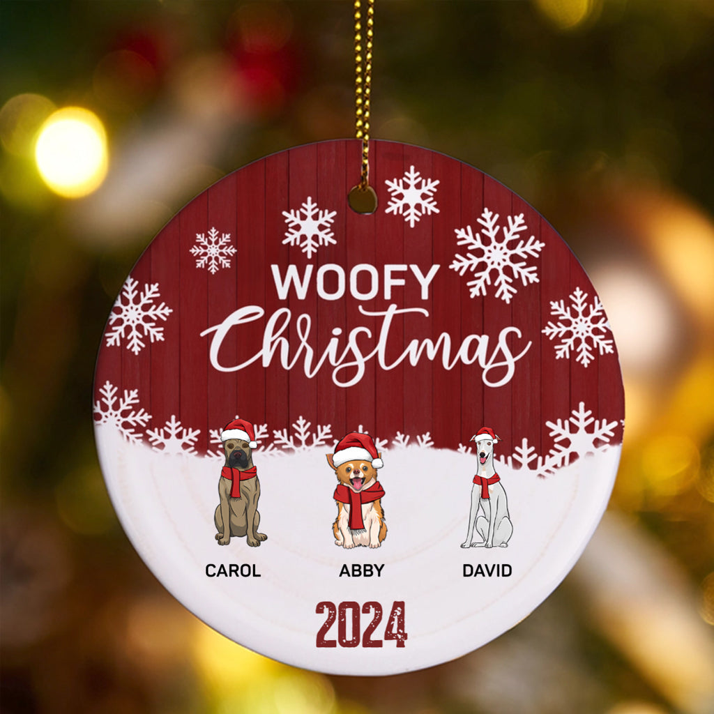 Woofy Christmas - Personalized Christmas Ornament