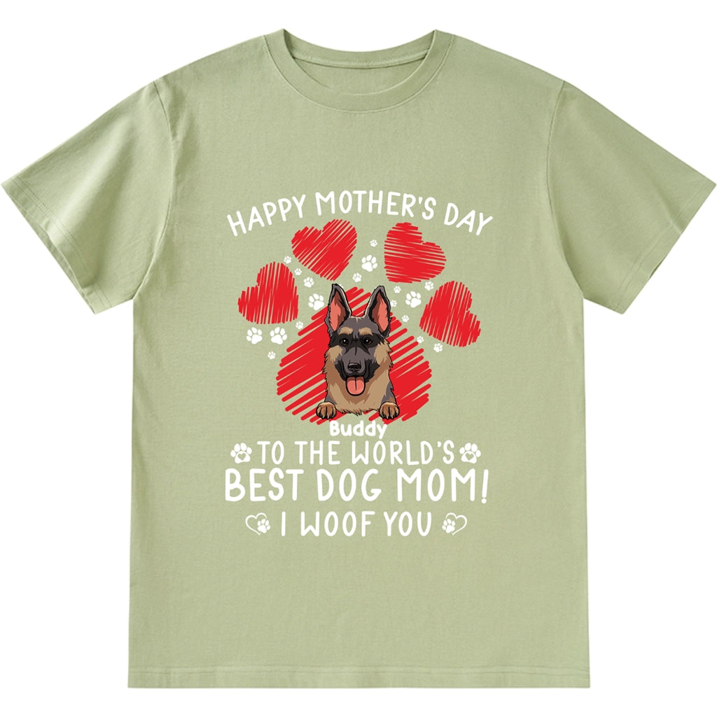 Gift For Dog Mom, We Woof You - Personalized Custom Unisex T-Shirt