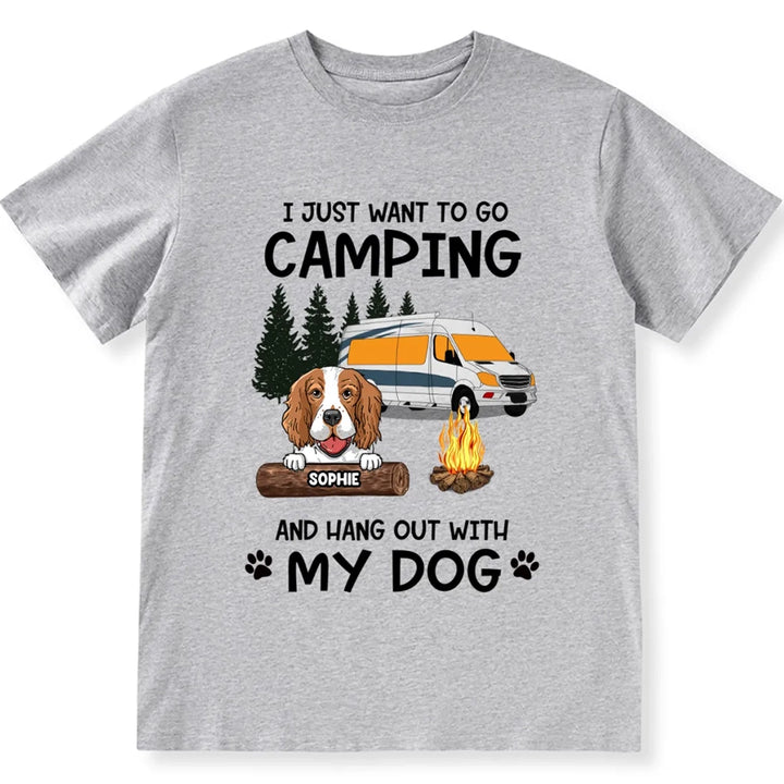 Go Camping And Hangout With Dogs - Personalized Custom Unisex T-shirt