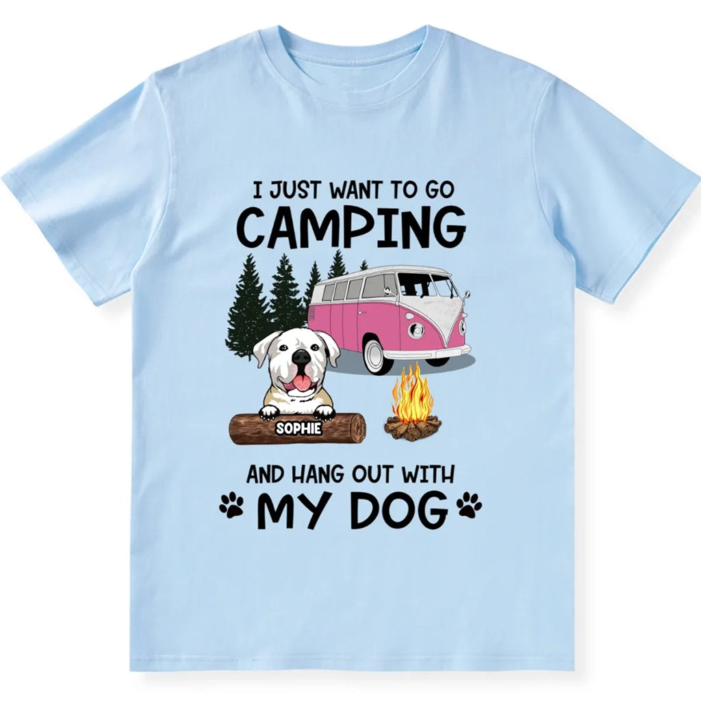 Go Camping And Hangout With Dogs - Personalized Custom Unisex T-shirt