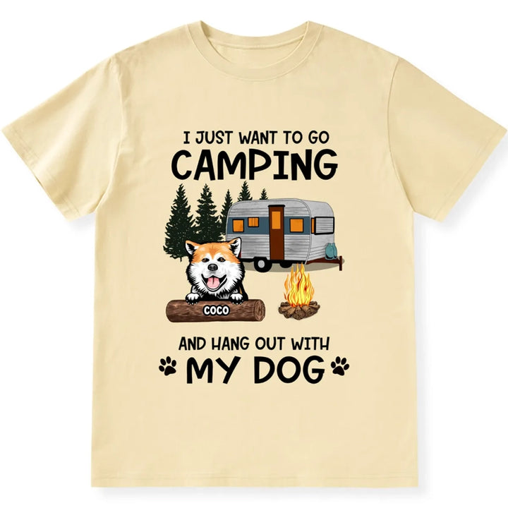 Go Camping And Hangout With Dogs - Personalized Custom Unisex T-shirt