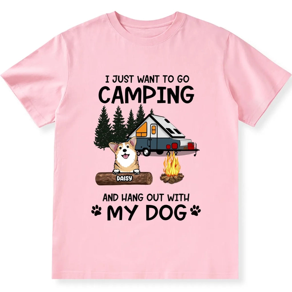 Go Camping And Hangout With Dogs - Personalized Custom Unisex T-shirt