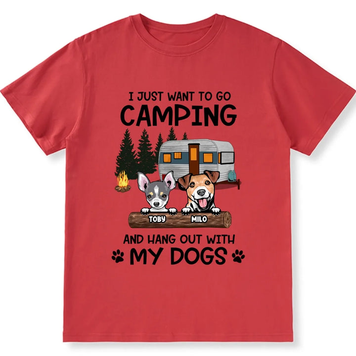 Go Camping And Hangout With Dogs - Personalized Custom Unisex T-shirt