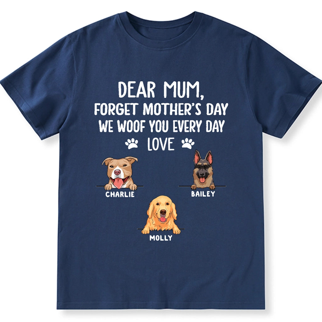 I Woof You Dog Mom - Personalized Custom Unisex T-Shirt