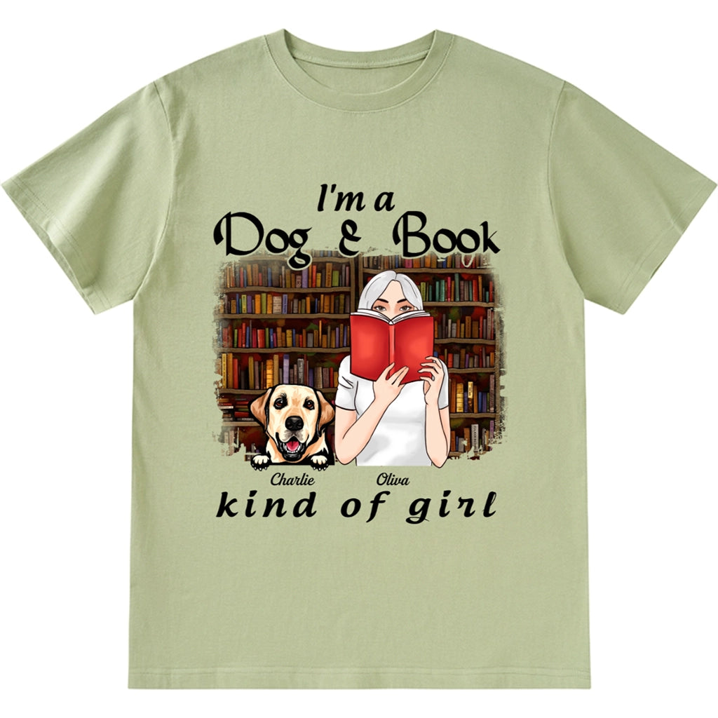 I'm A Dog And Book Kind Of Girl - Personalized Custom Unisex T-Shirt