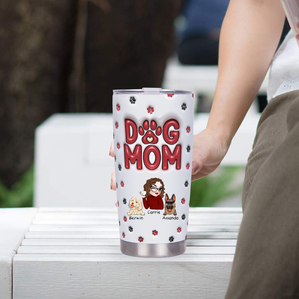 Lovely Dog Mom - Personalized Custom Tumbler