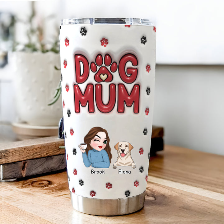 Lovely Dog Mom - Personalized Custom Tumbler