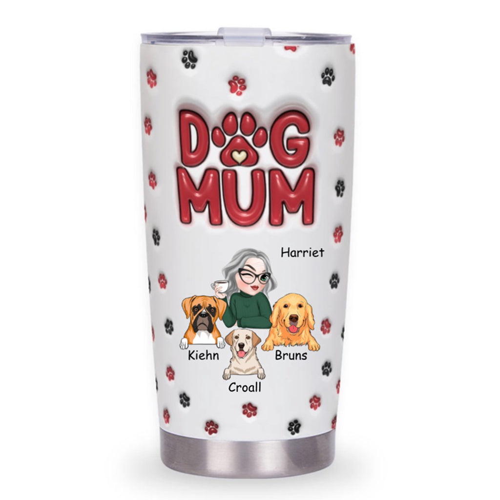 Lovely Dog Mom - Personalized Custom Tumbler