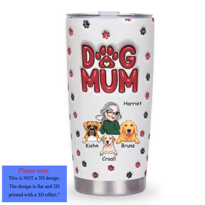 Lovely Dog Mom - Personalized Custom Tumbler