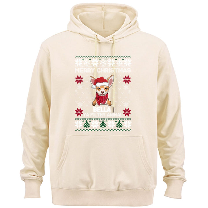 Merry Christmas Ya Filthy Animal - Personalized Custom Christmas Hoodie