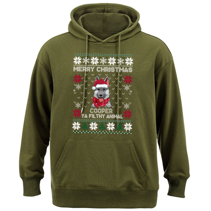 Merry Christmas Ya Filthy Animal - Personalized Custom Christmas Hoodie