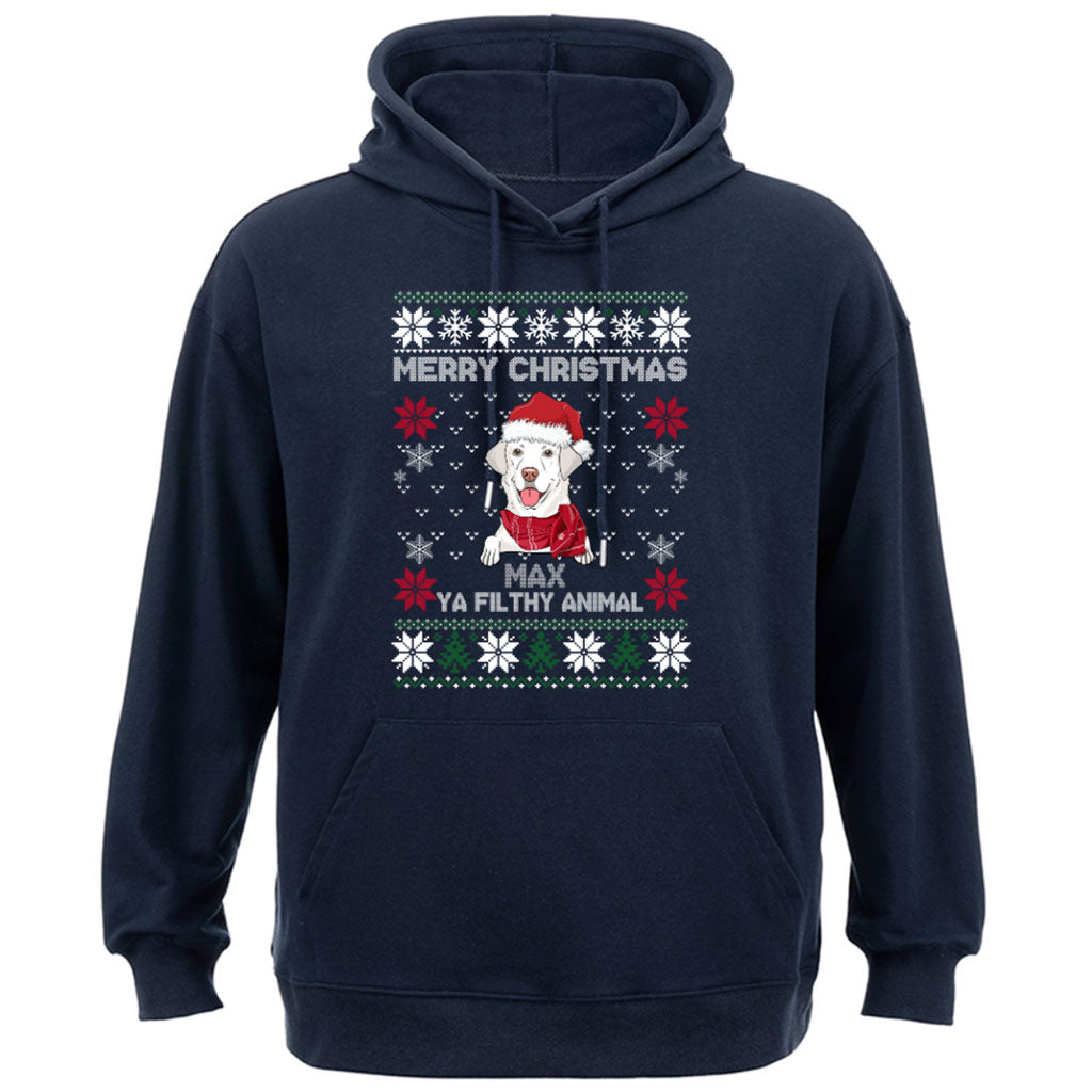 Merry Christmas Ya Filthy Animal - Personalized Custom Christmas Hoodie