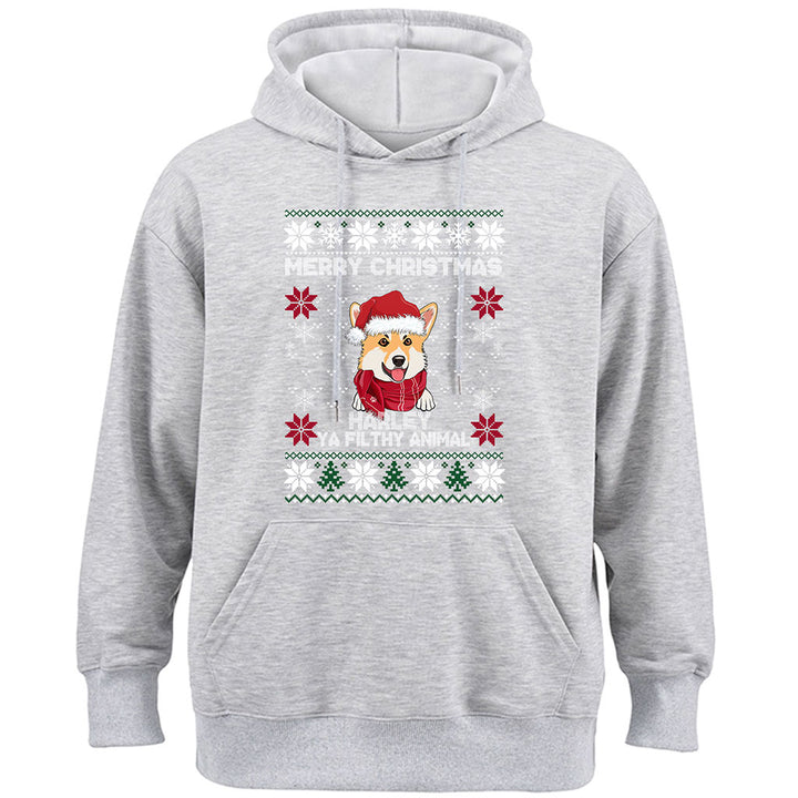 Merry Christmas Ya Filthy Animal - Personalized Custom Christmas Hoodie