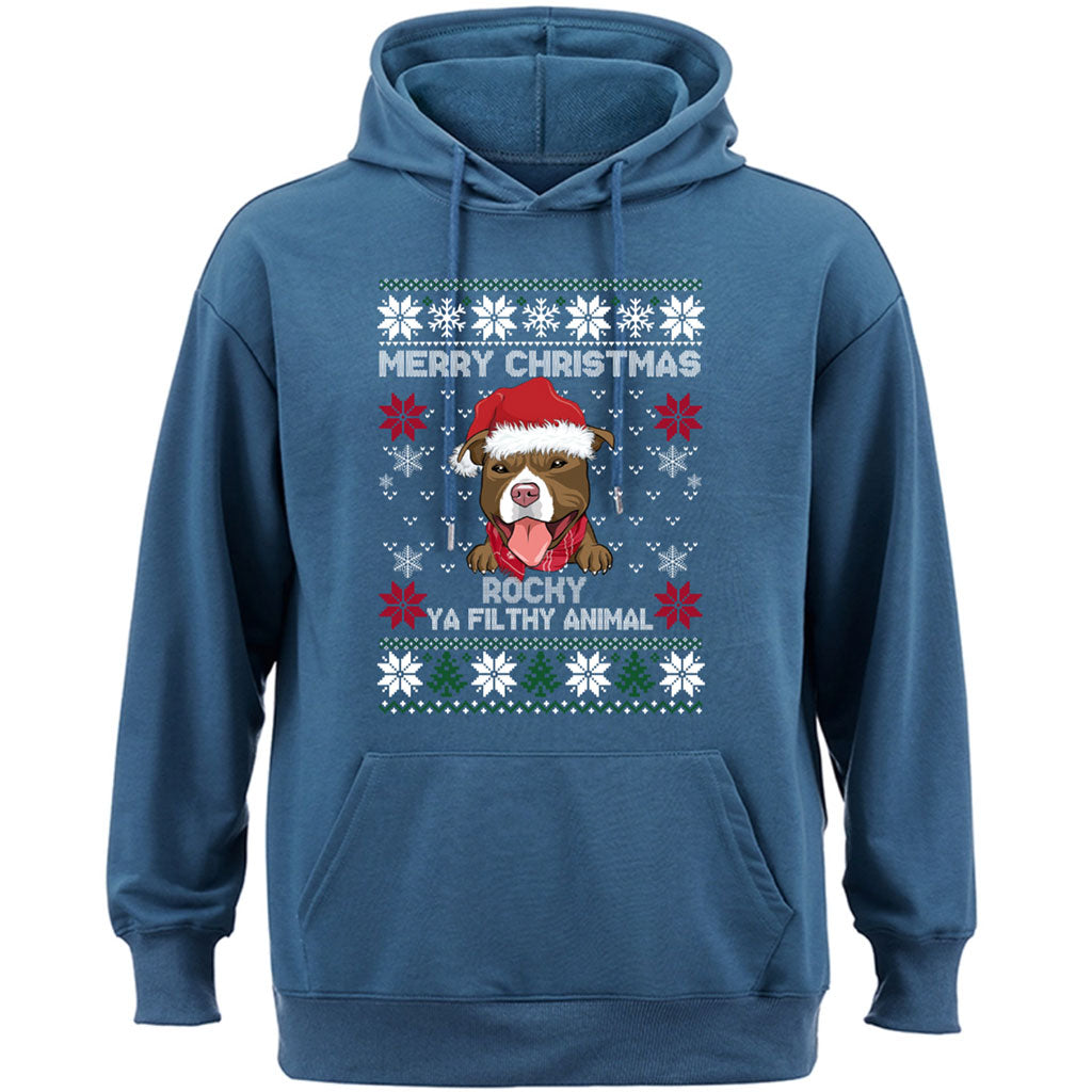 Merry Christmas Ya Filthy Animal - Personalized Custom Christmas Hoodie