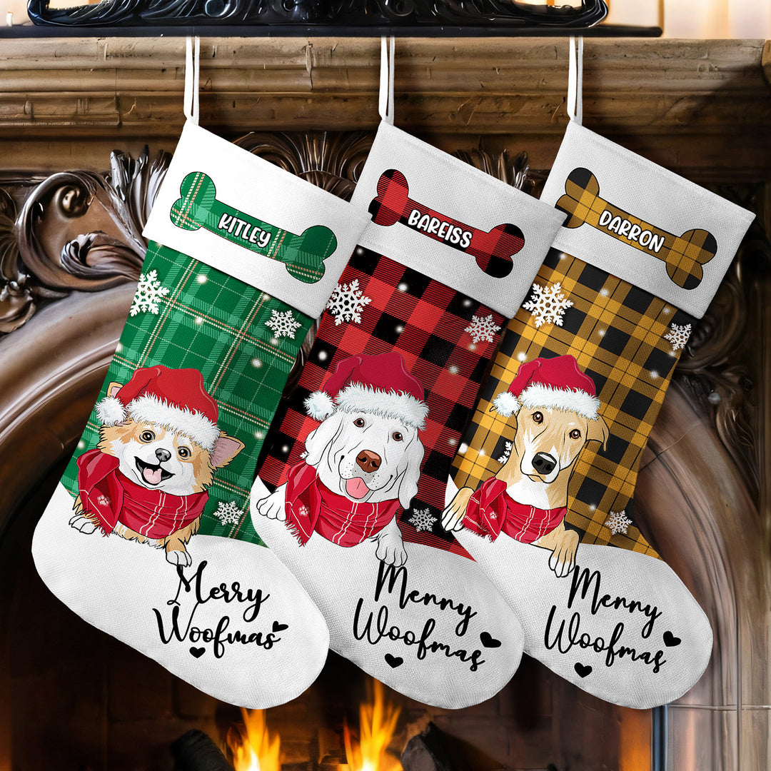 Merry Woofmas Stocking Dogs - Personalized Christmas Stocking Dogs