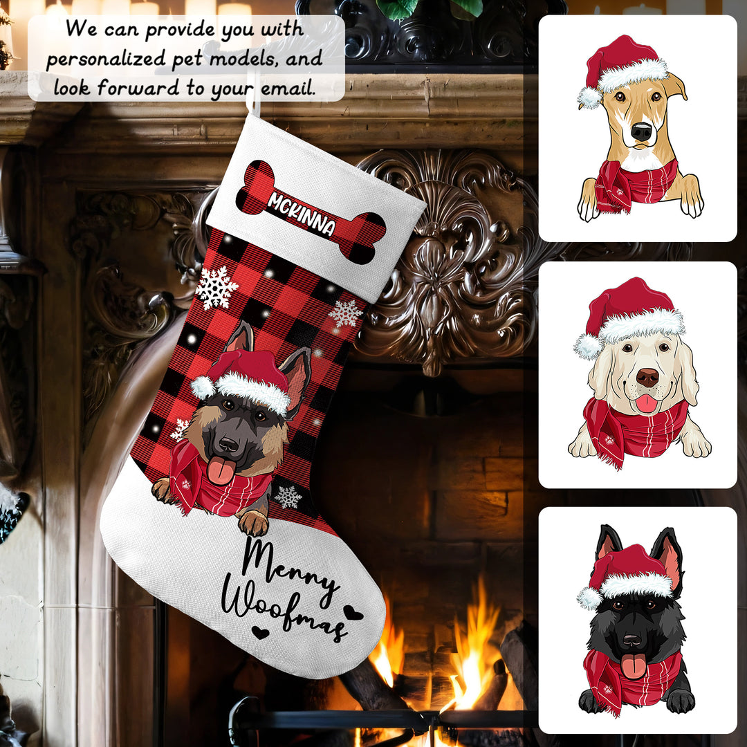 Merry Woofmas Stocking Dogs - Personalized Christmas Stocking Dogs