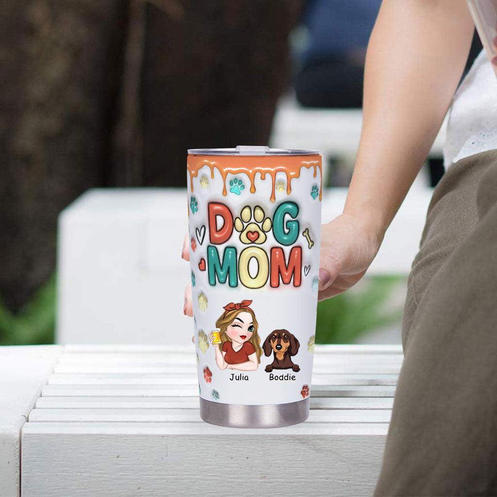 Mom Of Dogs - Personalized Custom Christmas Tumbler