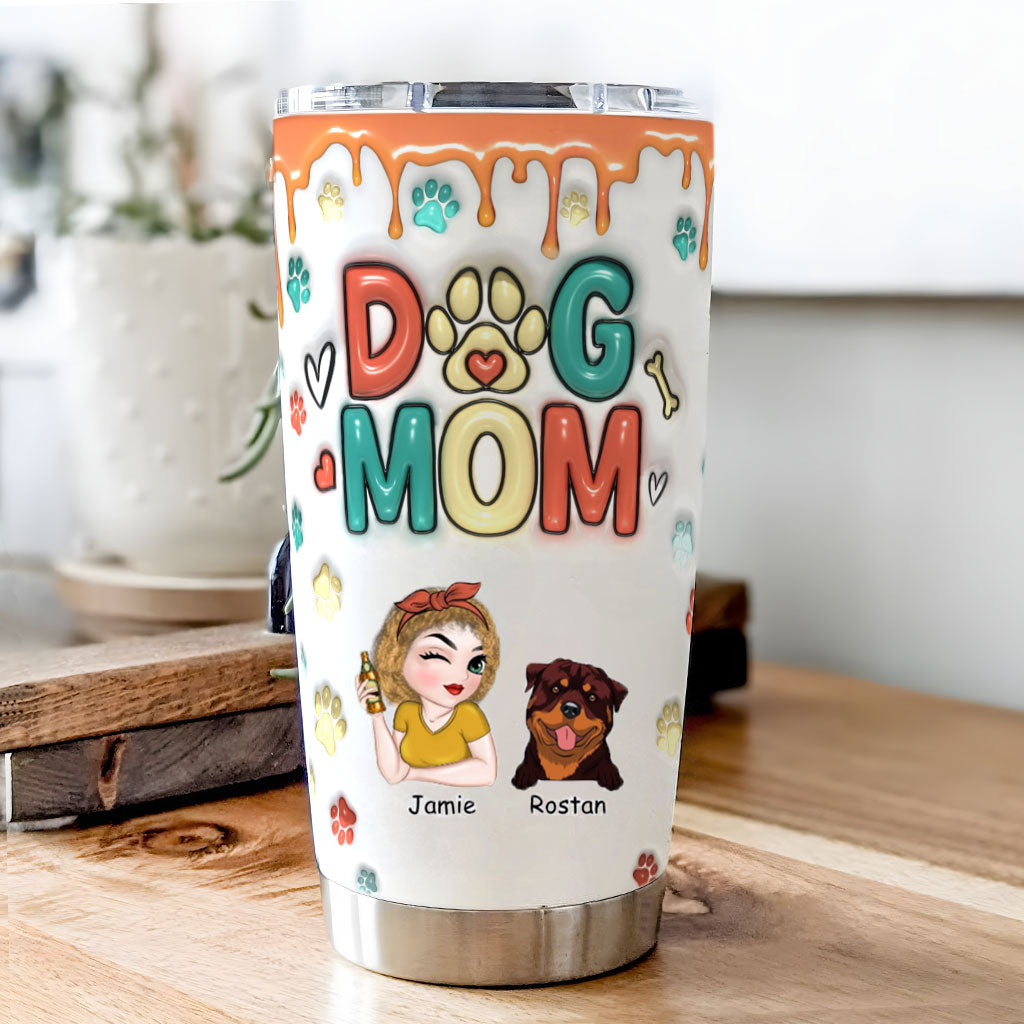 Mom Of Dogs - Personalized Custom Christmas Tumbler