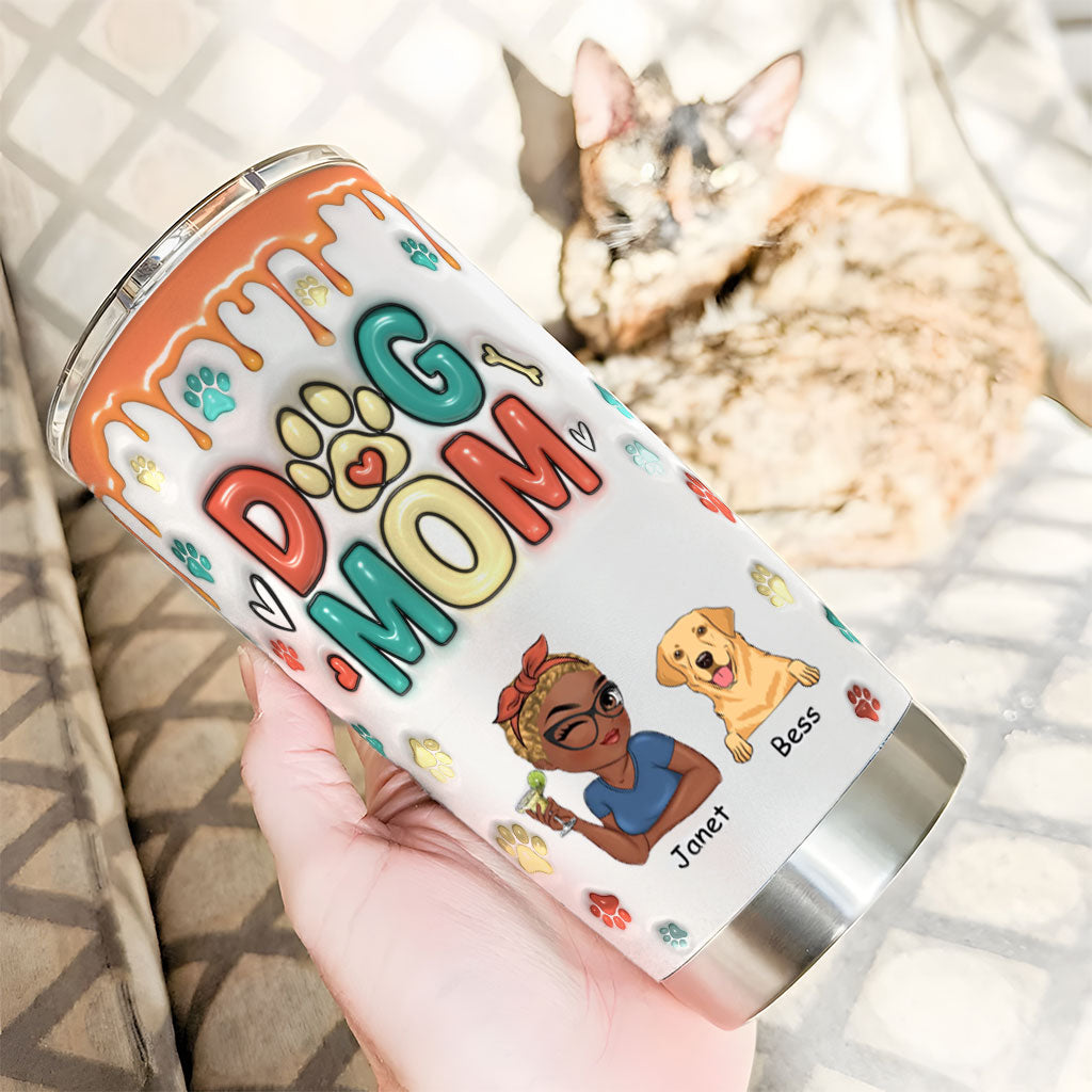 Mom Of Dogs - Personalized Custom Christmas Tumbler