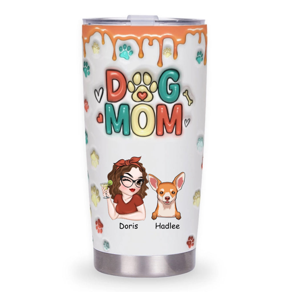 Mom Of Dogs - Personalized Custom Christmas Tumbler