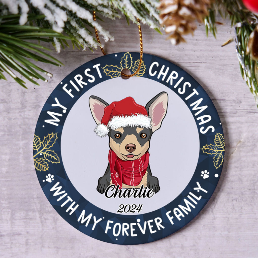 My First Christmas With My Forever Family - Personalized Christmas Ornament