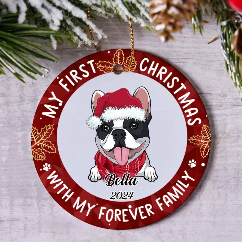 My First Christmas With My Forever Family - Personalized Christmas Ornament