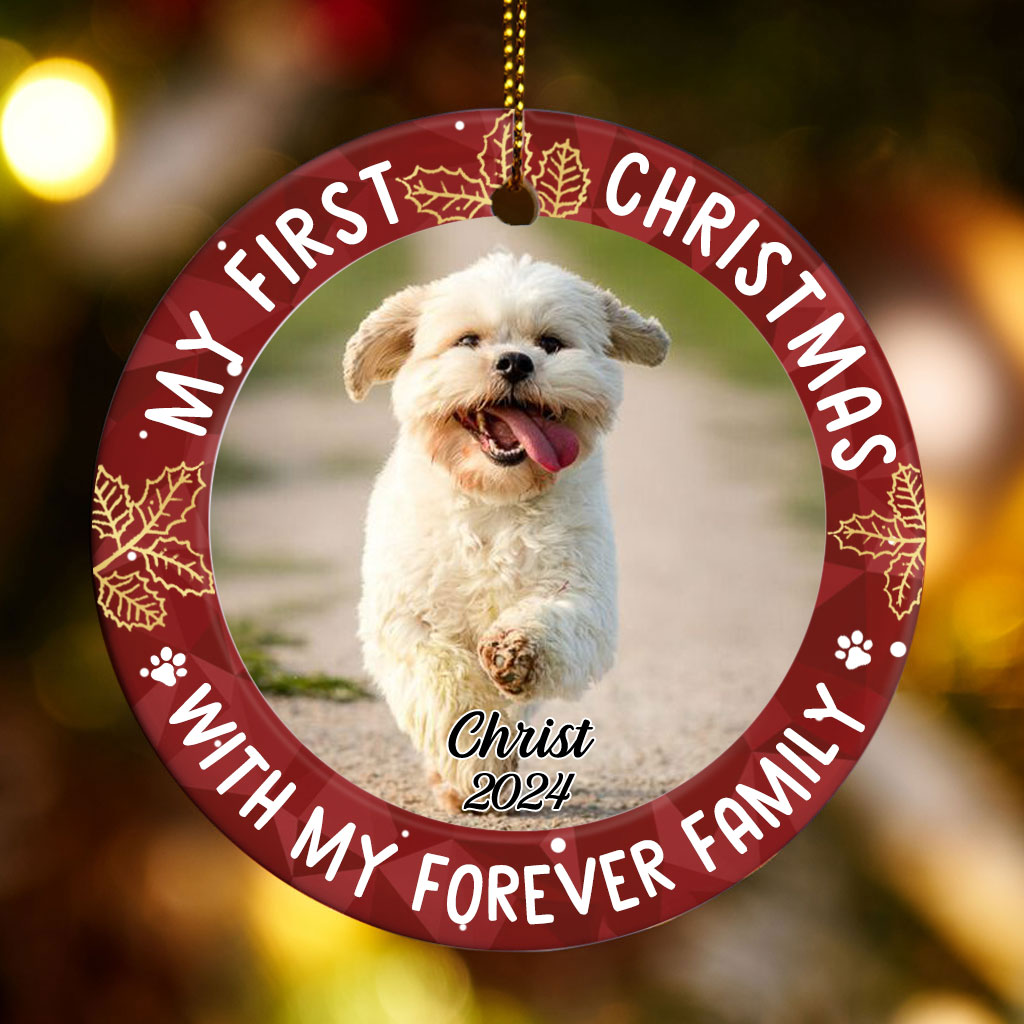 My First Christmas With My Forever Family - Personalized Christmas Ornament