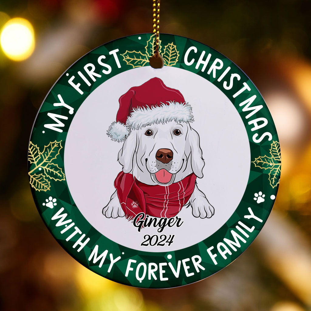 My First Christmas With My Forever Family - Personalized Christmas Ornament