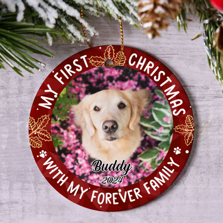 My First Christmas With My Forever Family - Personalized Christmas Ornament