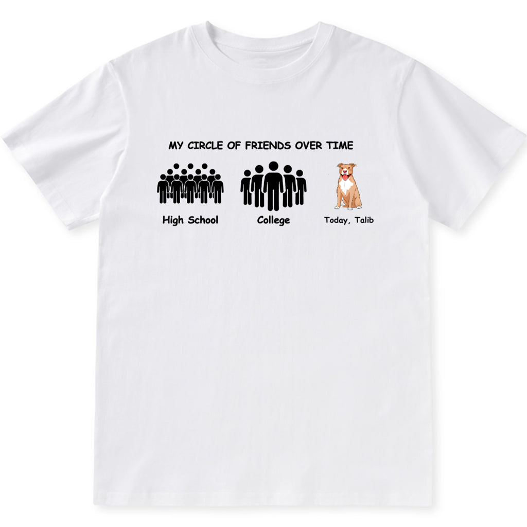 My Circle of Friends Over Time Today: My Dog - Personalized Custom Unisex T-shirt