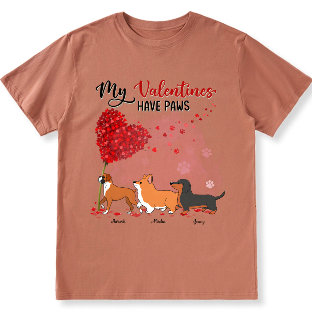 My Valentines Have Paws Dog - Personalized Custom Unisex T-shirt