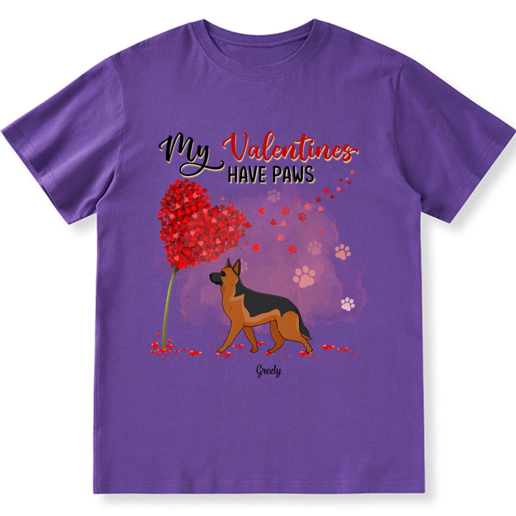 My Valentines Have Paws Dog - Personalized Custom Unisex T-shirt