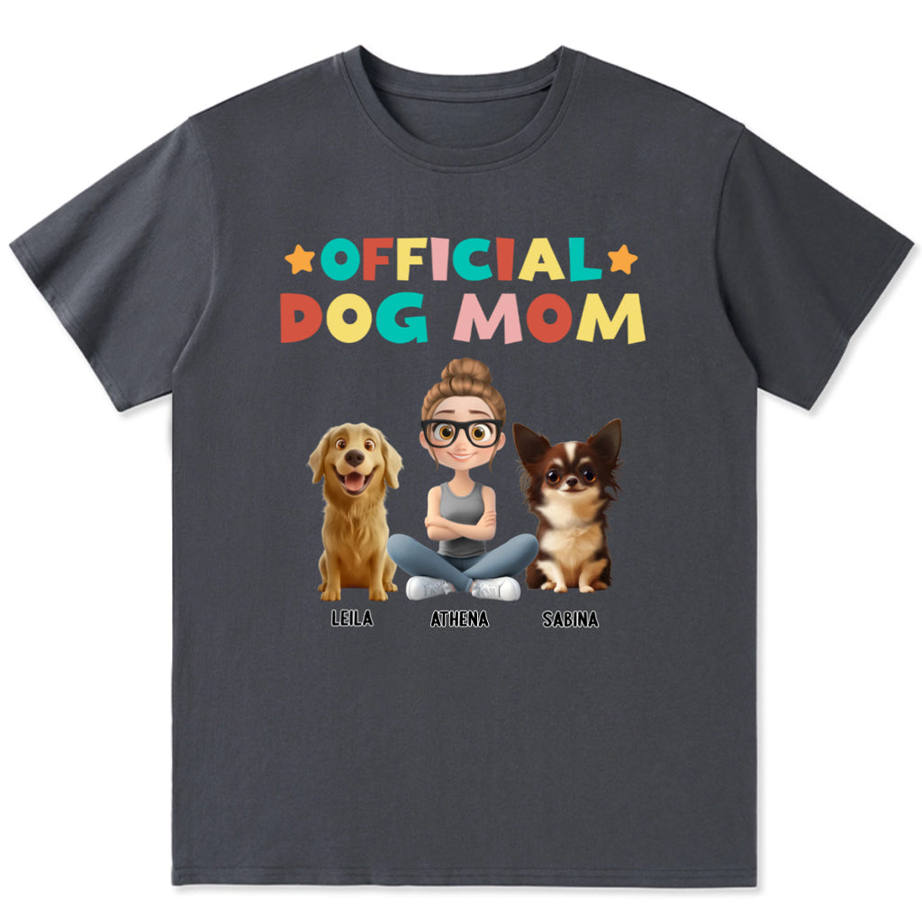 Official Dog Mom - Personalized Custom Unisex T-Shirt