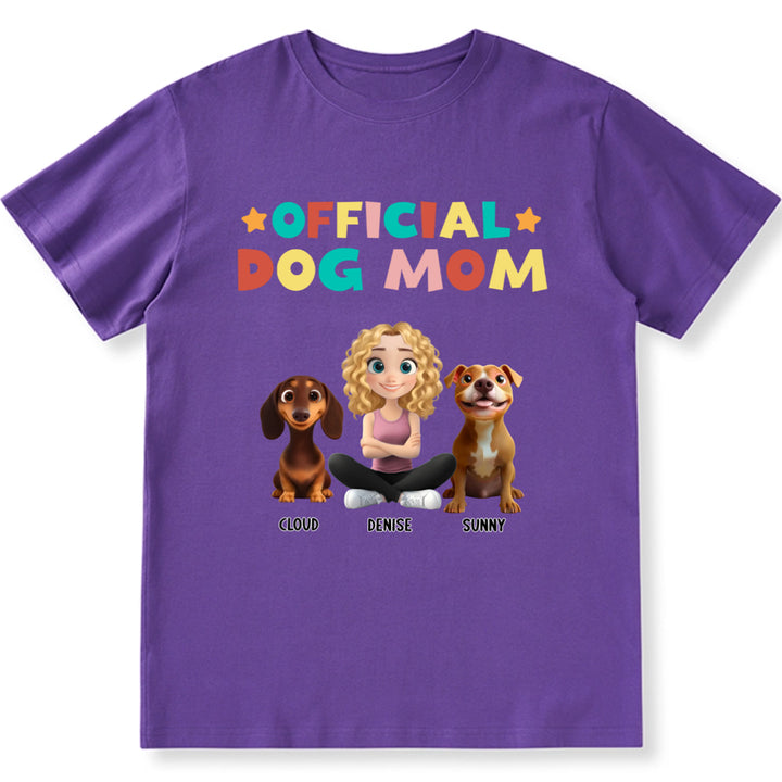 Official Dog Mom - Personalized Custom Unisex T-Shirt