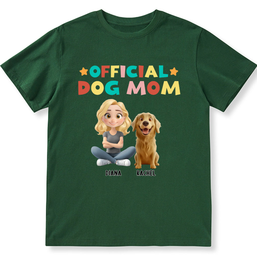 Official Dog Mom - Personalized Custom Unisex T-Shirt