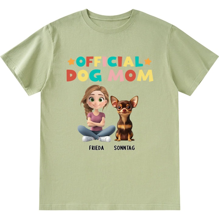 Official Dog Mom - Personalized Custom Unisex T-Shirt