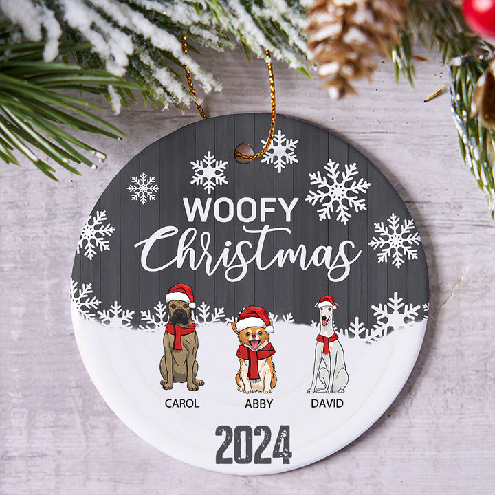 Woofy Christmas - Personalized Christmas Ornament