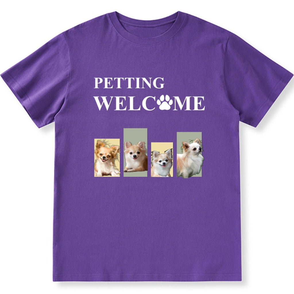 Petting Welcome My Dog - Personalized Custom Unisex T-shirt