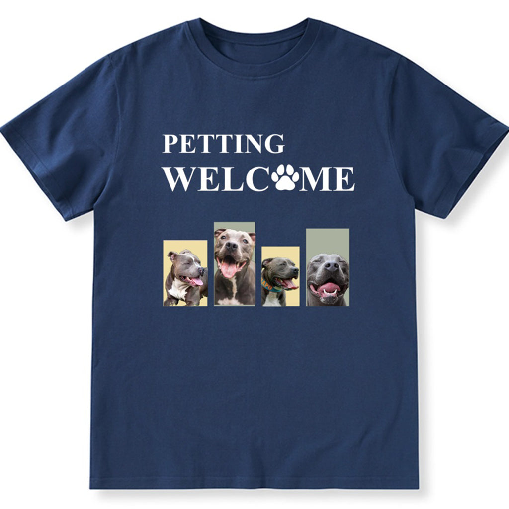 Petting Welcome My Dog - Personalized Custom Unisex T-shirt