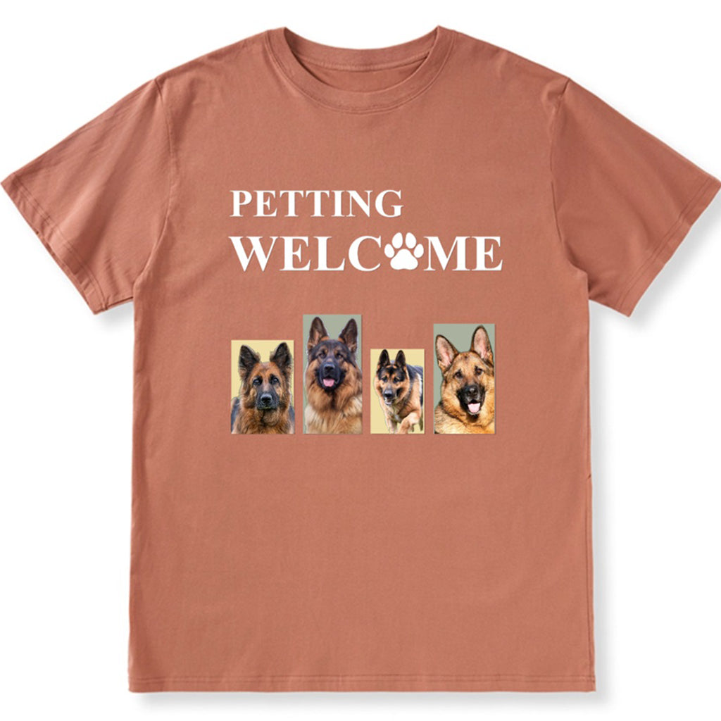 Petting Welcome My Dog - Personalized Custom Unisex T-shirt