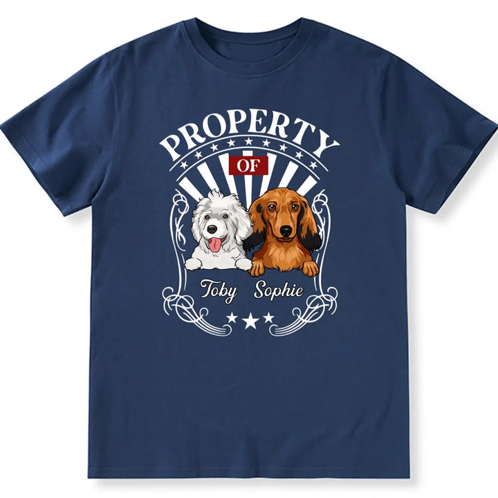 Property Of Human Dog - Personalized Custom Unisex T-shirt