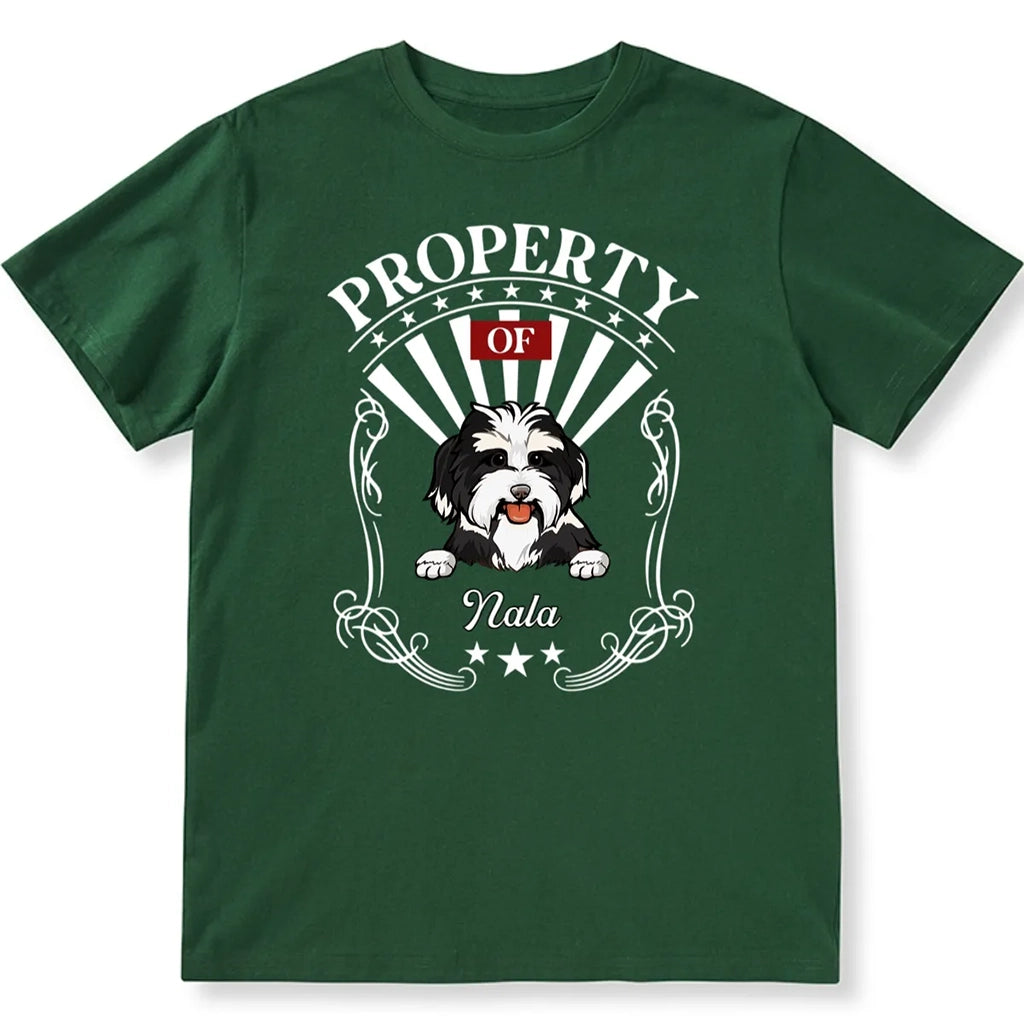 Property Of Human Dog - Personalized Custom Unisex T-shirt