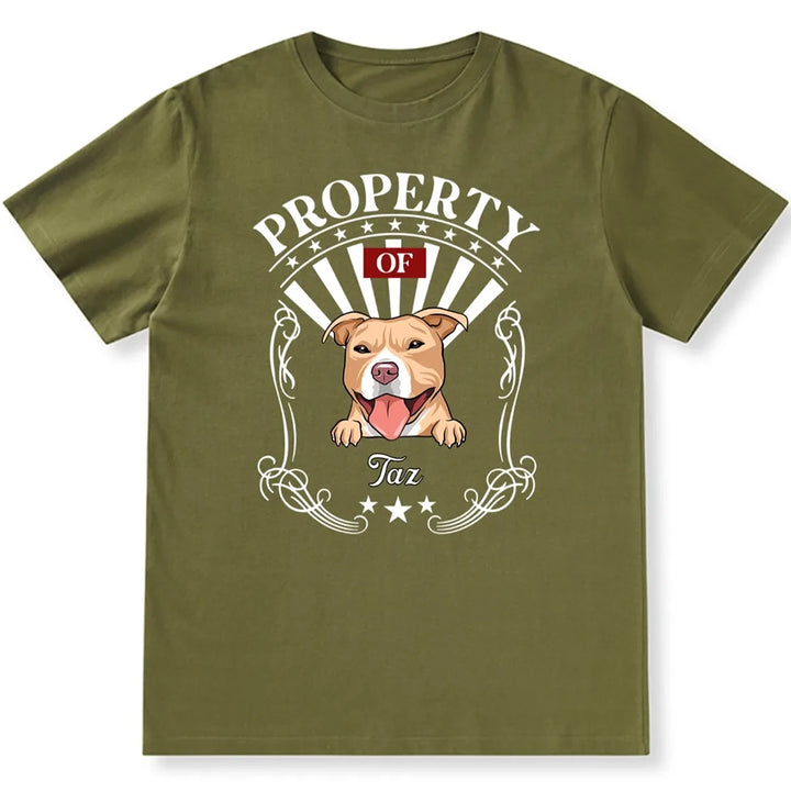 Property Of Human Dog - Personalized Custom Unisex T-shirt