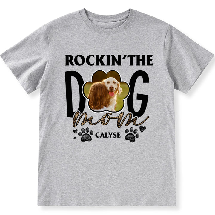 Rockin' Dog Mom - Personalized Custom Unisex T-Shirt